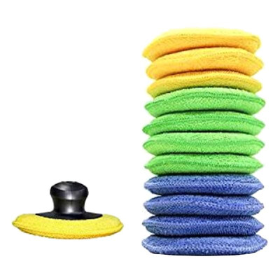 

13PCS Buffing Sponge Polishing Sponge Pad Kit Set Waxing Tool with Handle for Car Polisher Buffer Car beauty Tool