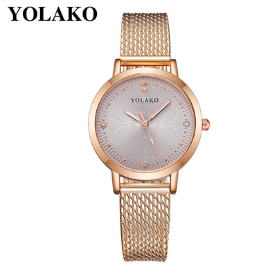 

YOLAKO Watch Ultra Thin Plastic Leather Watch Fashion Women Dress Watch Casual Ladies Quartz Wristwatches Relogio Feminino 533
