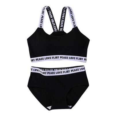 

Sexy Women Girls Bra Set Underpants Wide Shoulder Strap Wireless Underwear Women Bet Padded Sleepwear Sports Underwear Bra Brief