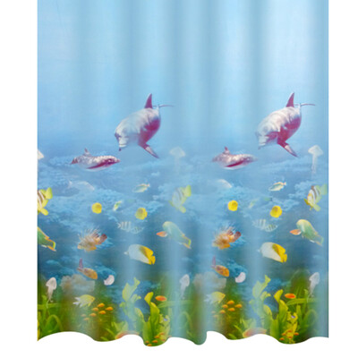 

Waterproof Decor Printed PEVA Shower Curtain Thickened Bathroom Decor 6FT