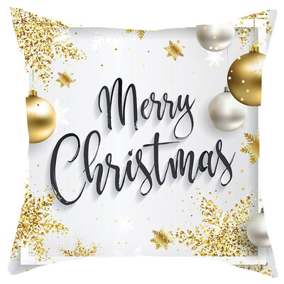 

Tailored Merry Christmas Short Plush Pillowcase Sofa Pad Set Home Decoration 18x18 Inch