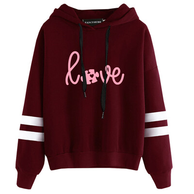 

New Women Fashion Be Kind Autism Awareness Autism Sweatshirt Long Sleeve Love Printed Hooded Pullover Hoodie