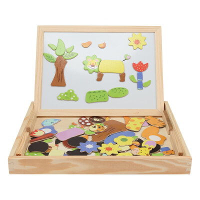 

Wooden Magnetic Puzzle Kids Jigsaw Drawing Board Educational Toys