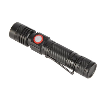 

Mini XML T6 LED Flashlight USB Charging Zoomable 3 Modes Outdoor Torch