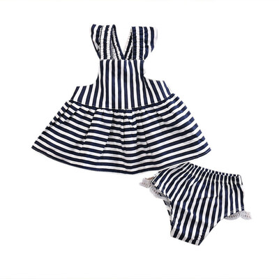 

Newborn Infant Baby Girls Kid Bowknot Tops Vest Dresses Shorts Sunsuit Outfits Set Clothes