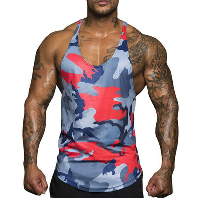 

Mens Tank Top Sleeveless Muscle T-Shirt camo prints Y-Shirt GYM Bodybuilding