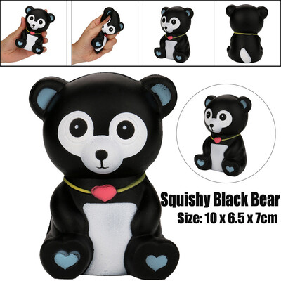

YIWULASqueeze Black Bear Cream Bread Scented Slow Rising Toys Phone Charm Gifts