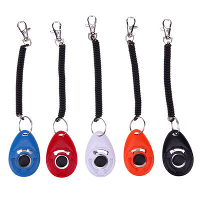 

5pcs Pet Dog Training Clicker Pet Trainer Tool Key Chain Fixed 5 Colors
