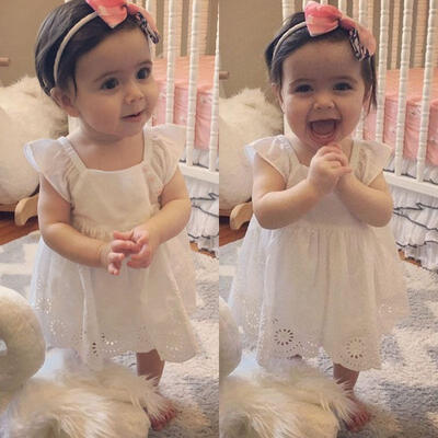 

2Pcs Kids Baby Girls Lace Flower Party Pageant Dress Bottoms Pants Shorts Outfits