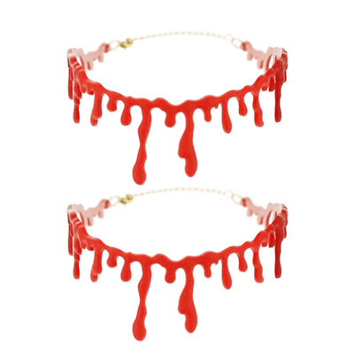 

Halloween Realistic Blood Dripping Stitch Choker Necklace Collar Fancy Dress