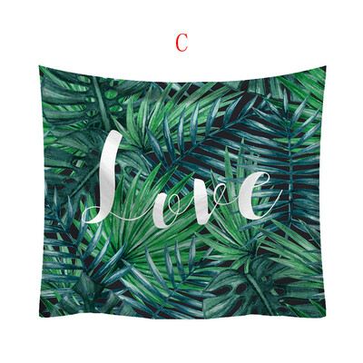 

Toponeto Fashion Tapestry Green Leaf Pattern Fresh Style Decorative Tapestry Home Decor