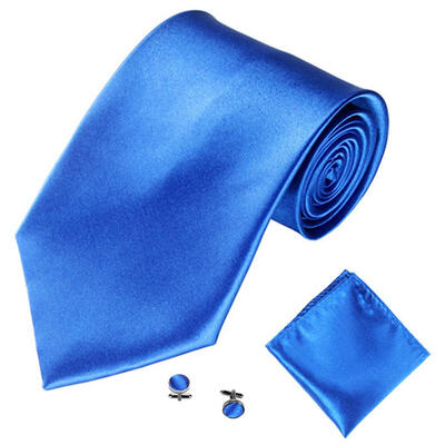 

Mens Fashion Solid Color Suits Ties Necktie Cufflinks Hanky Set Tuxedo Suit