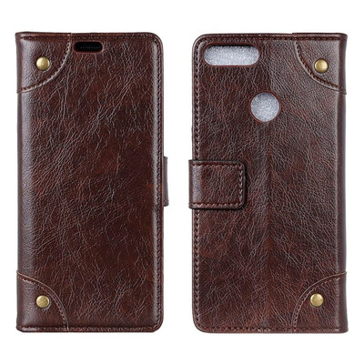 

MOONCASE Millet Mi 8 Lite Copper Buckle Napa Leather Case - Coffee