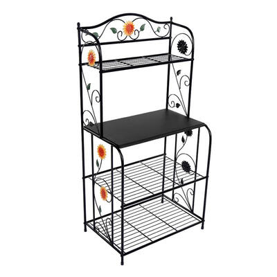 

Greensen Metal Durable Engraving Flower Storage Rack Shelf Holder Kitchen Household