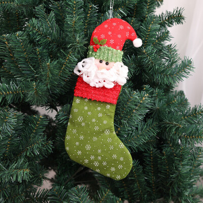 

Gobestart Merry Christmas Plush Tree Hanging Gift Candy Large Socks Decoration