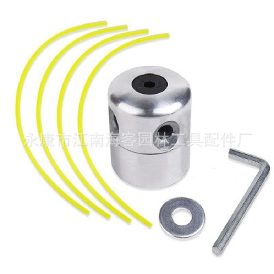 

Grass head aluminum column grass head cylindrical bright lawn mower accessories with 15 meters 24 straw rope durable