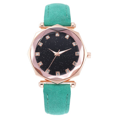 

Explosion models full of stars fashion ladies octagon belt quartz watch simple student