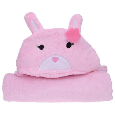 

Cartoon Fleece Bear Pattern Baby Bath Towel Kids Hooded Cloak Blanket