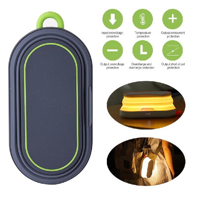 

S20 Wirelessly Charger 5000mAh Power-bank Portable Night Light Outdoor Charging Devices with Light