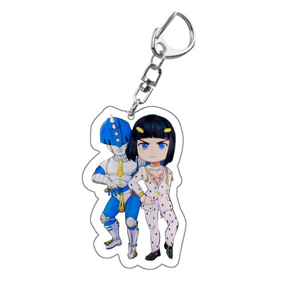 

CAR-TOBBY Anime Jojo Bizarre Adventure Acrylic Pendant Keychain Cosplay Prop Accessories Key Ring