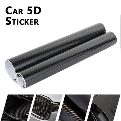 

Car Accessories 5D Carbon Fiber Vinyl Wrap Black Car Sticker Glossy Decal For KIA Toyota BMW Audi Mazda Ford Hyundai