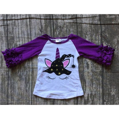 

Halloween Newborn Toddler Baby Girls Cartoon Long Sleeve Ruffle Cotton Top T-shirt Tee