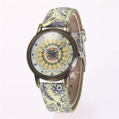 

2018 Womens Bohemian Style Watch Leather Band Stainless Steel Analog Quartz Wristwatch Woman Lady Female Watches Relogio