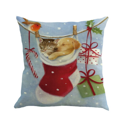 

Siaonvr Christmas Pillow Cover Pillowcases Decorative Sofa Cushion Cover 45x45cm