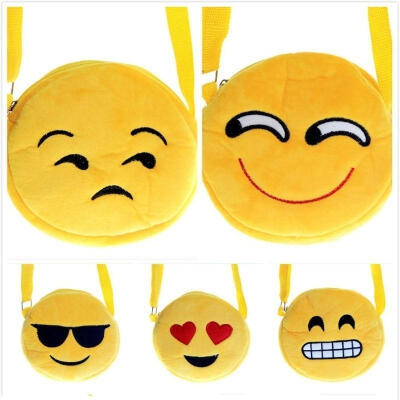 

Cute Mini Change Coin Purses Smile Face Women Plush Purse Bag Lady Children Wallets Pouch Girls Handbag Bolsa Color Yellow