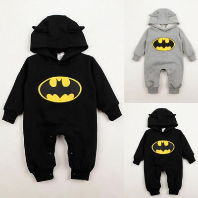 

3-24Months Outfit Baby Boys Infant Cartoon Batman Cotton Bodysuit Costume Romper