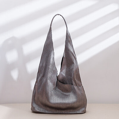 

Ins cloth bags female 2018 new original design pleated bag shopping canvas bags female shoulder bag for female