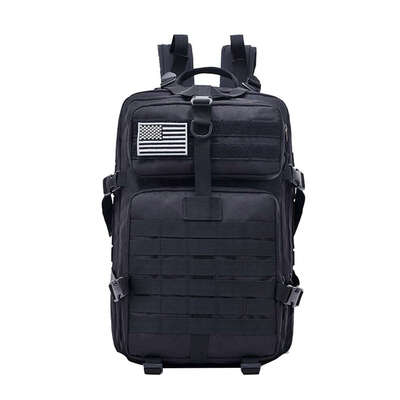 

Unique Backpack Hiking Shoulder Bag With Hook-and-loop Travel Sackback Fastener Black Rucksack