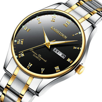 

Cashiton Genuine Watch Mens Commercial Quartz Watch Mens Watch Couples Fashion Womens Surface Waterproof Fine Steel Bar Mens W