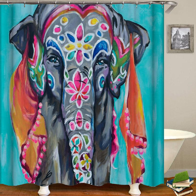 

Shower Curtain Animal Print Blackout Curtains Waterproof Mildew-proof Bathroom Curtain 71"x71