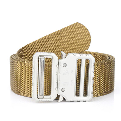 

Luxury Mens Tactical Belt For Jeans Pants Military Nylon Belt Metal Buckle Outdoor Training Belts High Quality Canvas Strap Gift