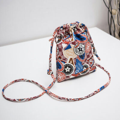 

Women Casual Handbags Girls Print Harness Versatile Bag Messenger Drawstring Simple Retro Mini Shoulder Bags