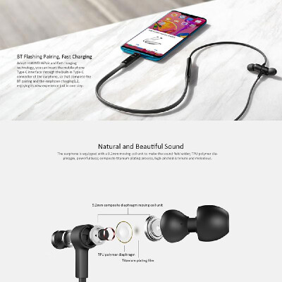 

HUAWEI FreeLace Wireless Earphone HiPair Technology BT50 Type-C Fast Charge In-Ear Headphones IP55 Waterproof Smart Magnetic Spor