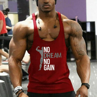 

Men Gym Muscle Bodybuilding Sleeveless Shirt Tank Top Singlet Fitness Sport Vest