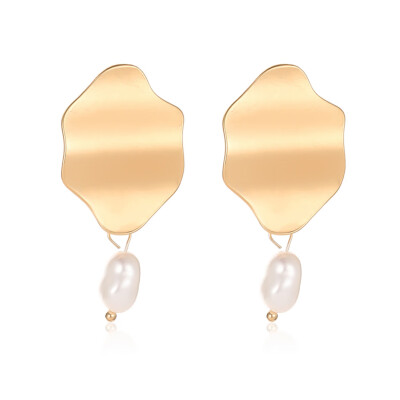 

Vintage Irregular Geometric Pearl Earrings For Women Jewelry Accessories