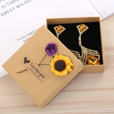 

FUNNYBUNNY Artificial Flowers Kraft Paper Gift BoxesCandy BoxesJewel Case