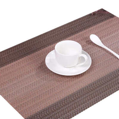 

PVC Heat Insulation Dining Table Mat Placemat Washed Disc Bowl Coasters Waterproof Cloth Slip-resistant Pad