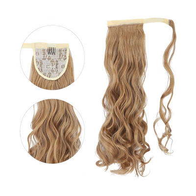 

Greensen Women Hair Extension Wig Piece Long Curly Traceless Invisible Synthetic Ponytail Hair Piece