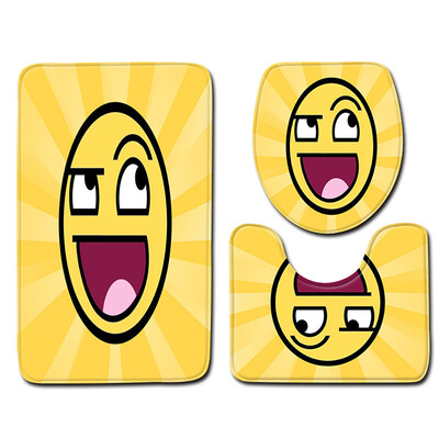 

Gobestart 3pcs Non-Slip Bath Mat Bathroom Kitchen Carpet Doormats Decor