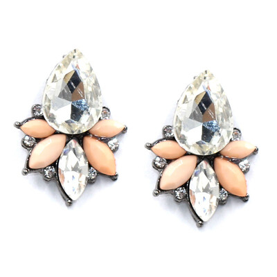 

AOTEMAN Womens Fashion Earrings Gorgeous New Arrival Brand Sweet Metal With Stud Crystal Earring For Women Girls