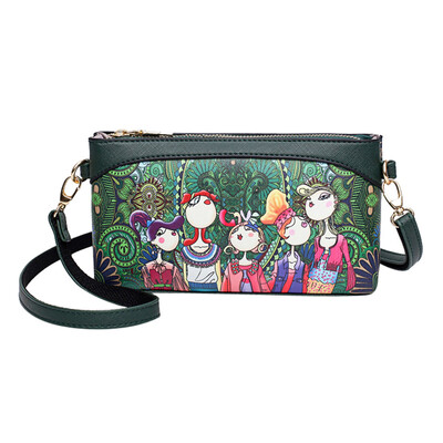 

Tailored Women Leisure Forest Girls Pattern Printing Zipper Single Shoulder Bag