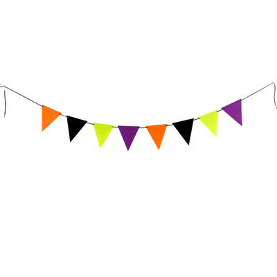 

Halloween Felt Fabric Colorful Pennant Flag Bunting Party Banners Bar Decor