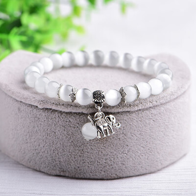 

Small fresh white cat eye bracelet crystal fashion wild jewelry