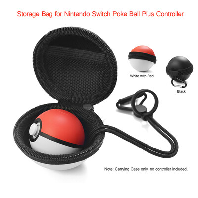 

Protective Case Cover Storage Bag for Nintendo Switch Poke Ball Plus Controller Travel Carrying Box EVA Game Bag with Portable Hoo