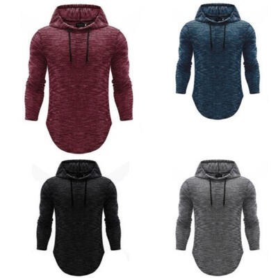 

2018 New Fashion Men Autumn Hooded Casual Long Sleeve T-Shirt