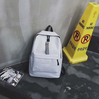 

Shoulder bag mens canvas personality printletter couple backpack in middle of college high school student bag
